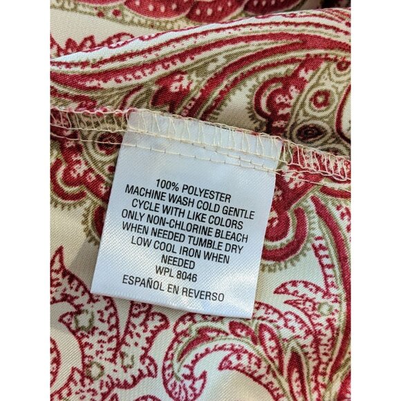 Thalia Sodi Intimates Satin Gold Burgundy Paisley Pajama Set Women Plus Size XXL - Picture 8 of 8